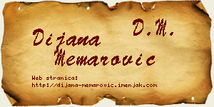 Dijana Memarović vizit kartica